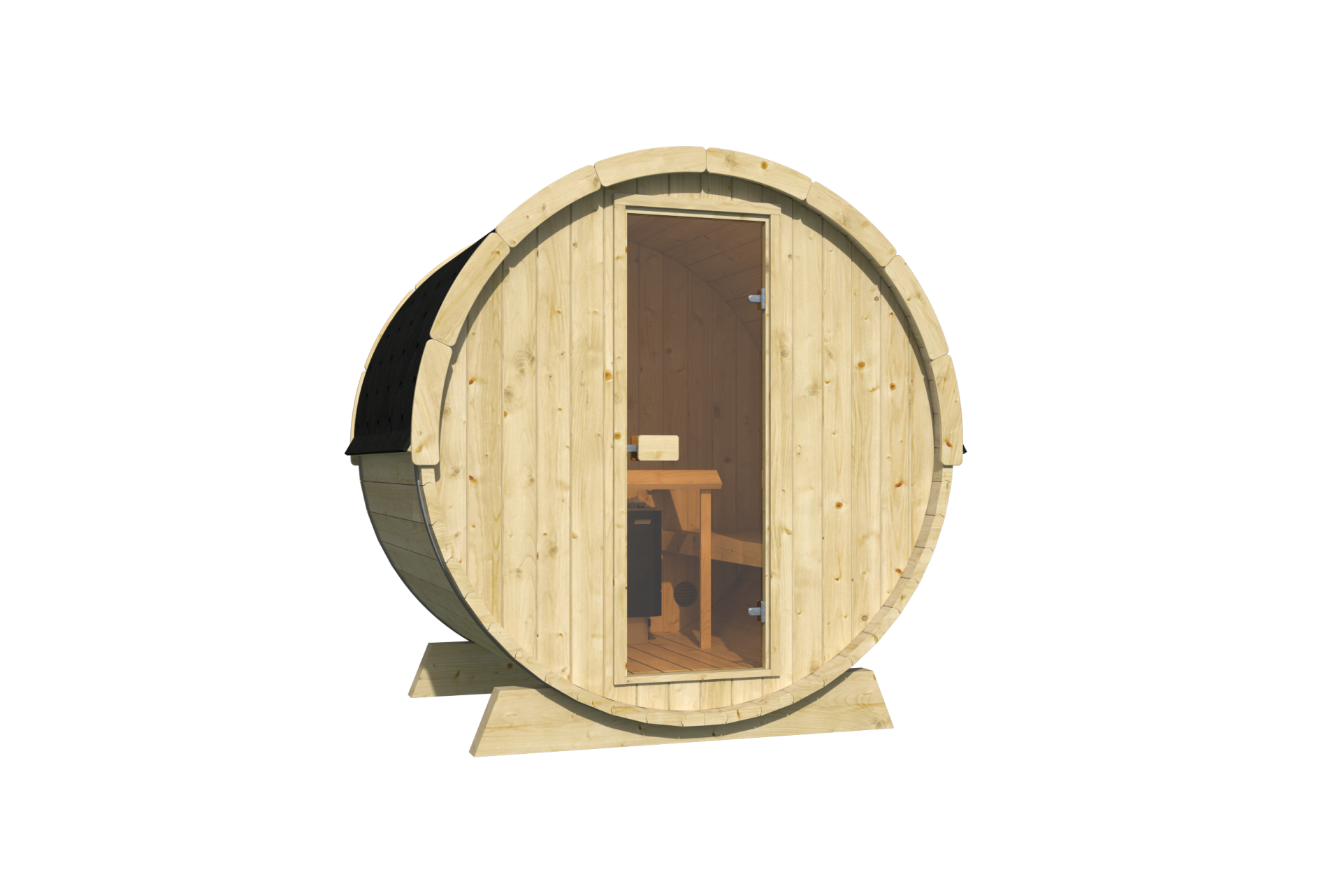 Barelsauna vurenhout Ø205x160 cm - saunabarrel