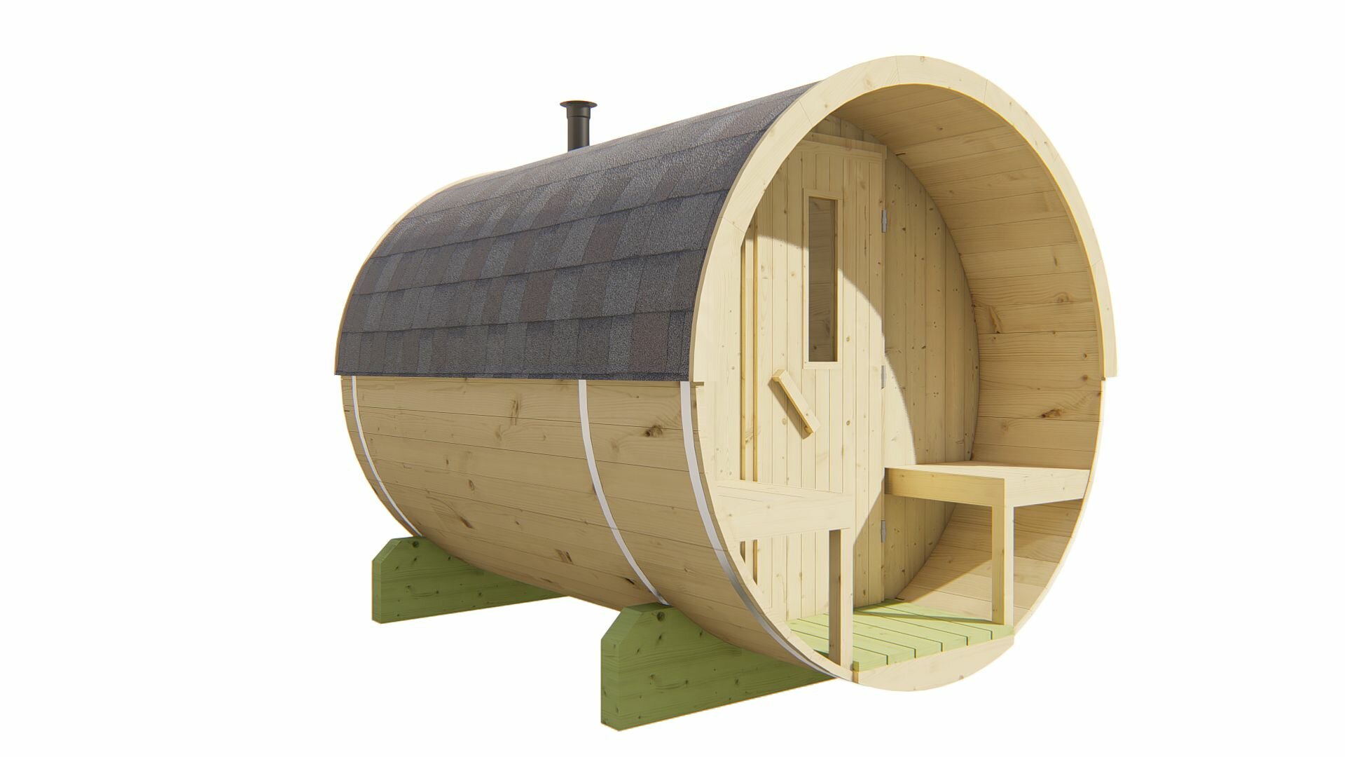 Saunabarrel vurenhout Ø205 x 250 cm
