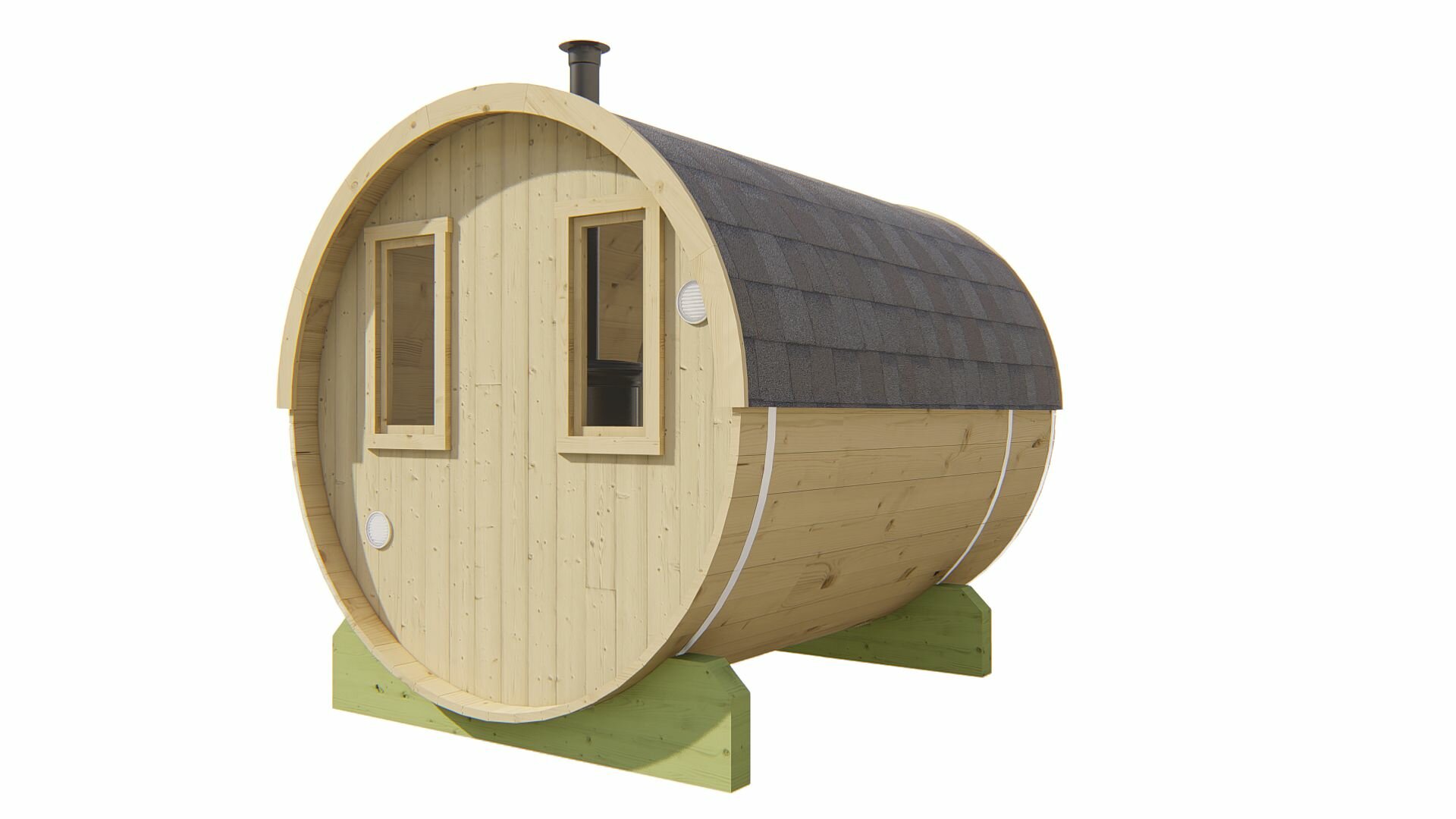 Saunabarrel vurenhout Ø205 x 250 cm
