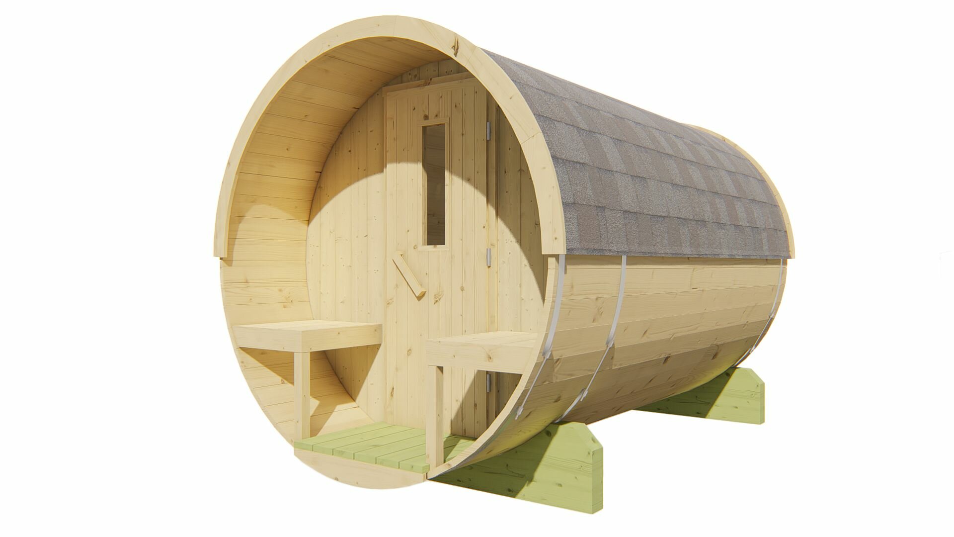 Saunabarrel vurenhout Ø205 x 300 cm