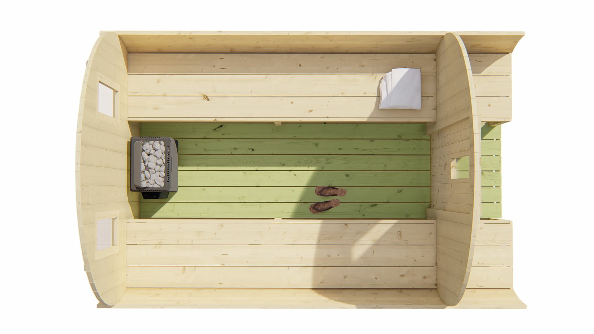 Saunabarrel vurenhout Ø205 x 300 cm