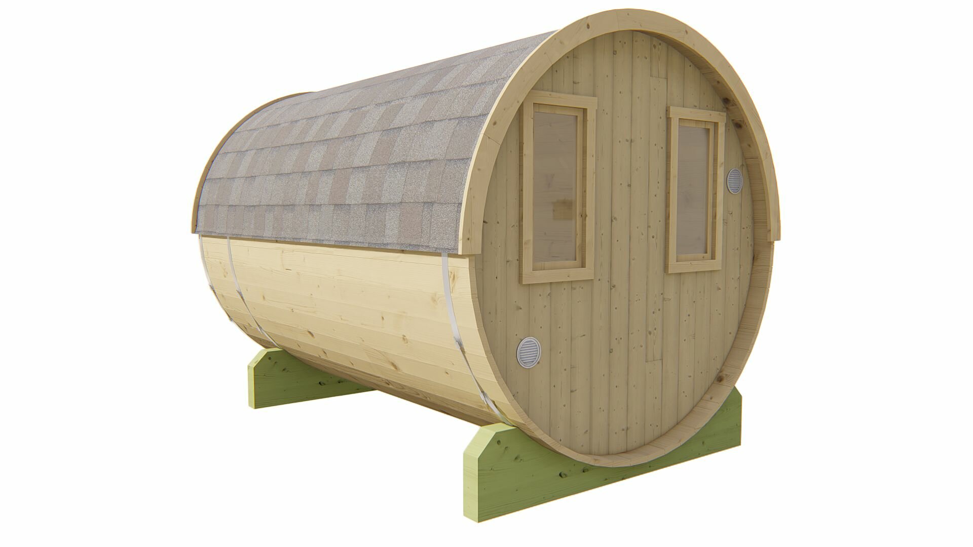 Saunabarrel vurenhout Ø205 x 300 cm