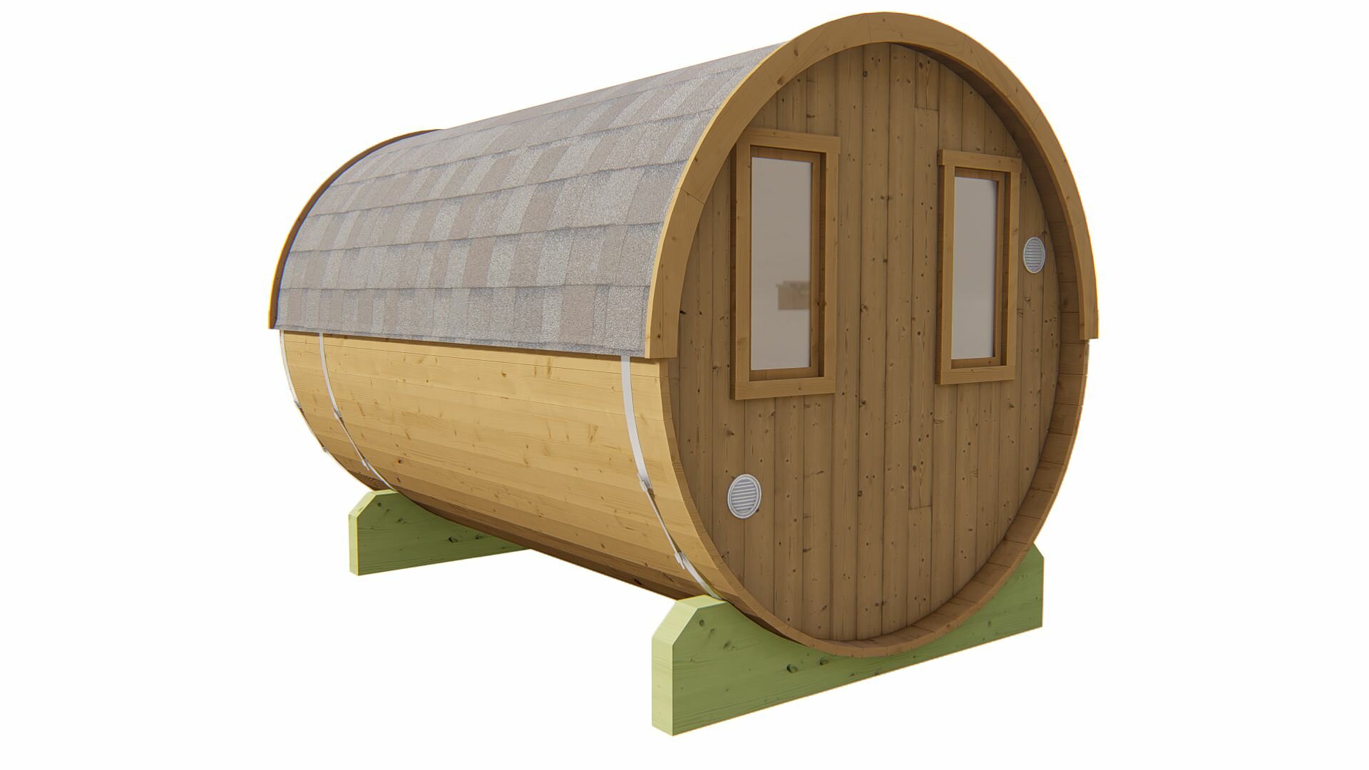 Barrelsauna Thermowood Ø205 x 300 cm - Saunabarrel