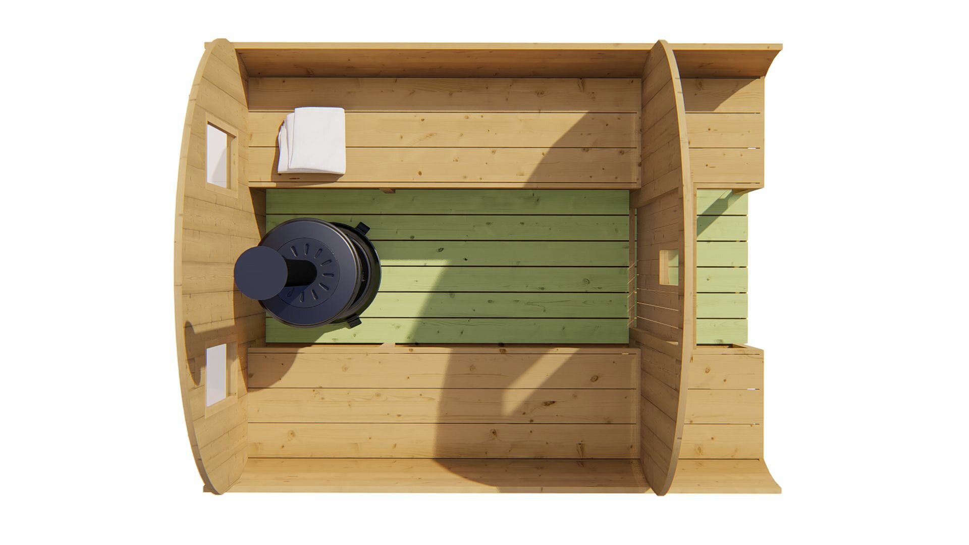 Barrelsauna Thermowood Ø205 x 250 cm - Saunabarrel
