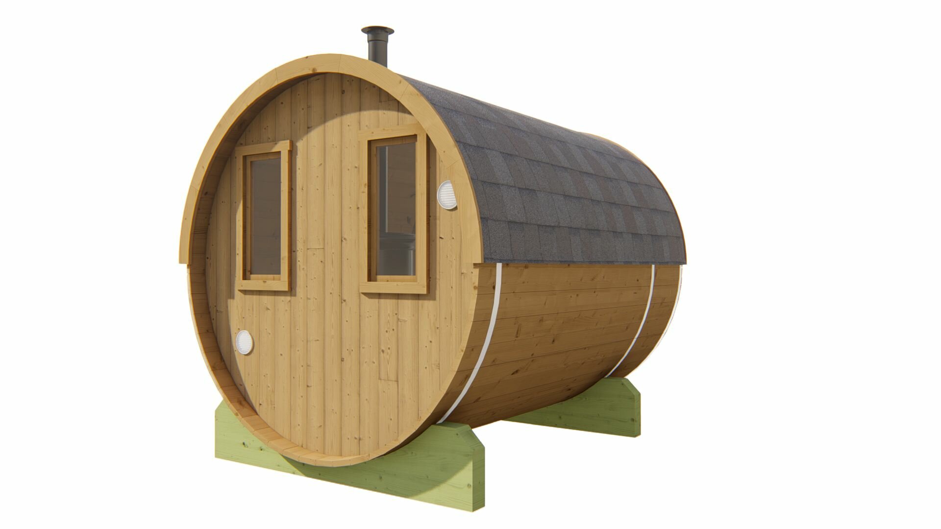 Barrelsauna Thermowood Ø205 x 250 cm - Saunabarrel