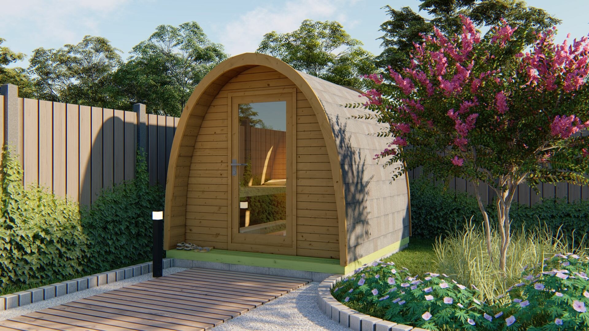 Sauna POD Tolva Ø230 x 260 cm - thermowood 42mm