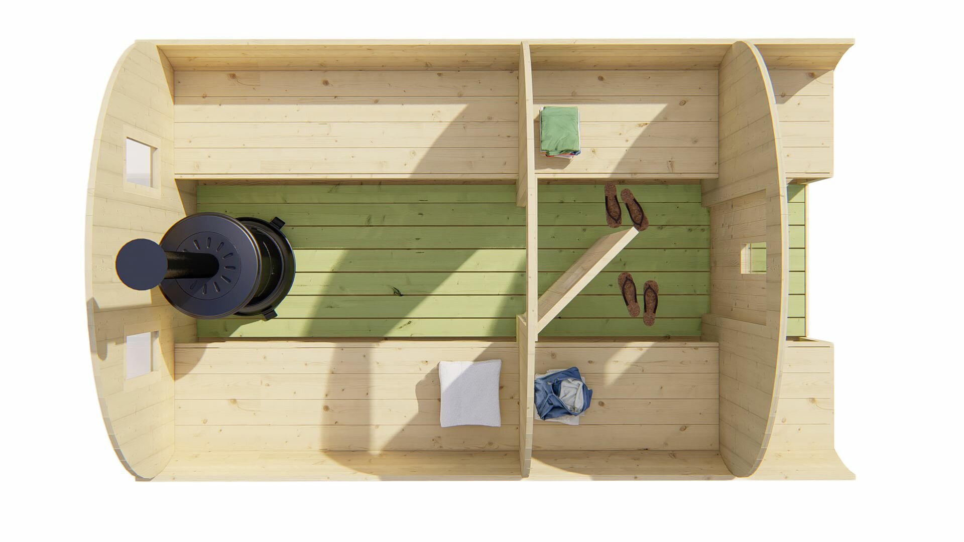 Saunabarrel vurenhout Ø205 x 350 cm