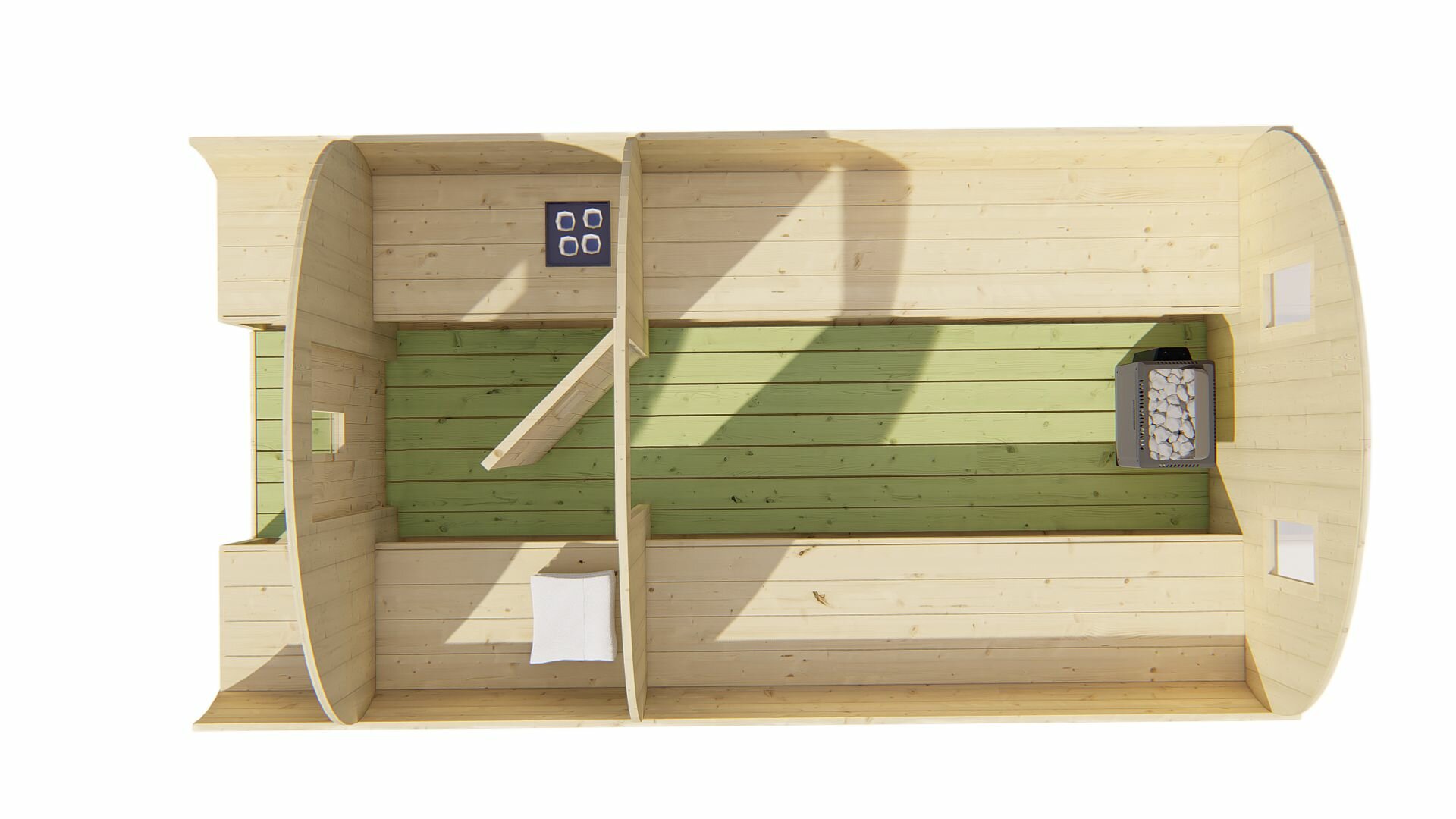 Barrelsauna vurenhout Ø205 x 400 cm - Saunabarrel