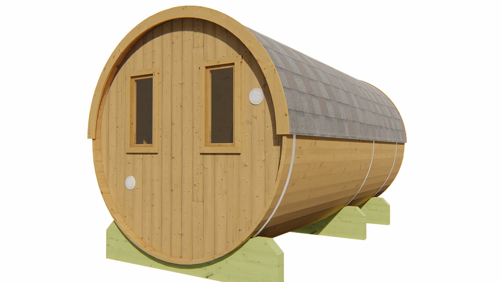 Barrelsauna Thermowood Ø205 x 400 - Saunabarrel 400cm