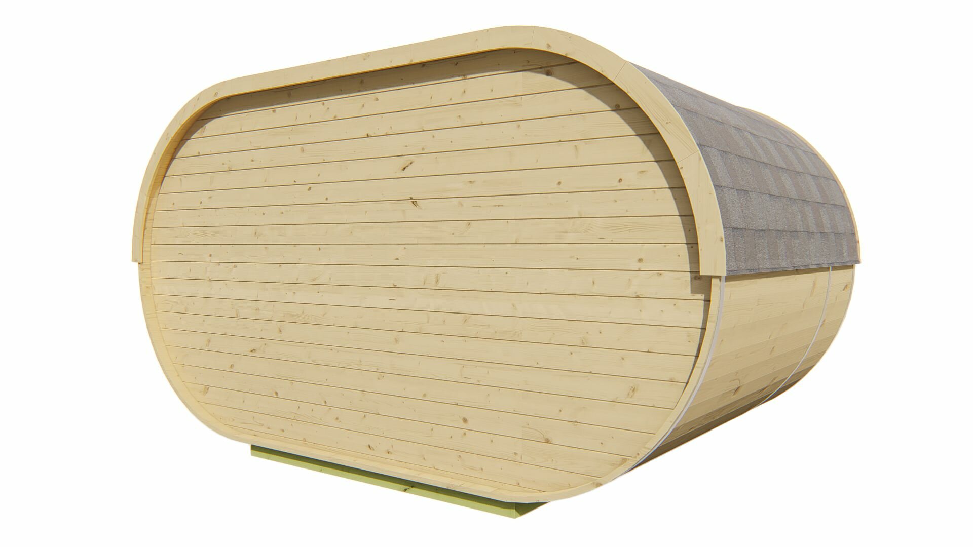 Sauna Oval 42mm - onbehandeld vuren