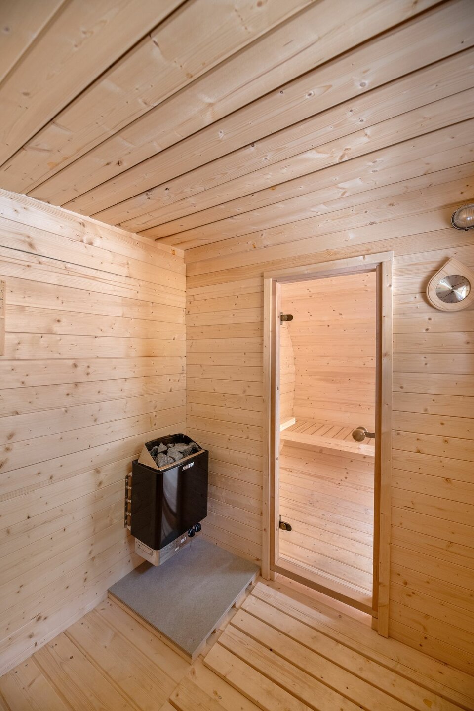 Sauna Oval 42mm - onbehandeld vuren