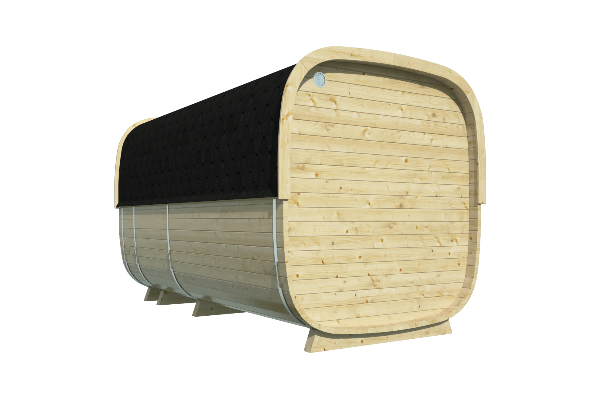 Sauna cube Rovaniemi Ø219 x 390 cm - vurenhout 38mm