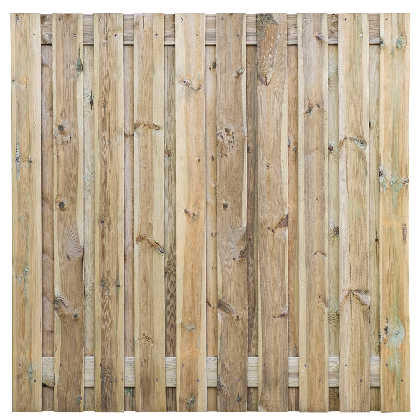 Tuinscherm Grenen groen ge&iuml;mpregneerd 21-planks (19 + 2) Haaksbergen 180 x 180 cm