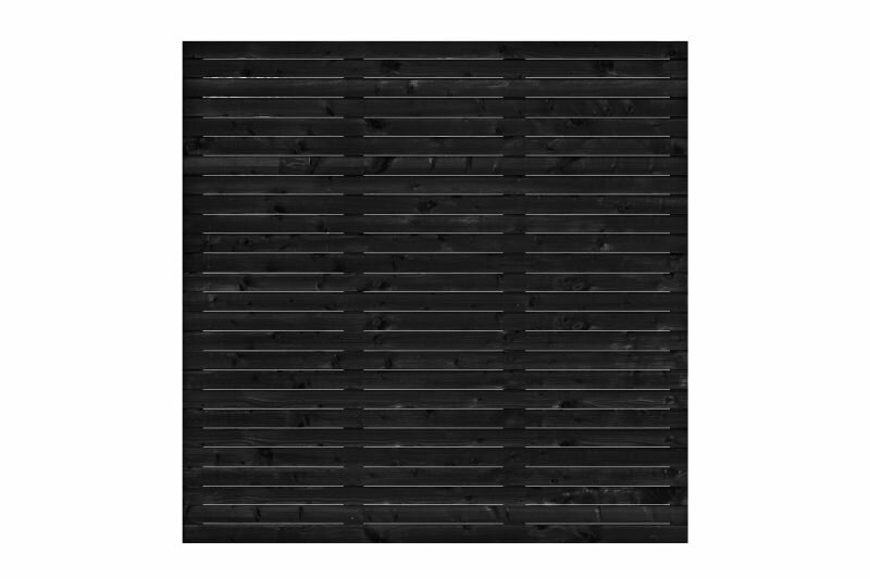 Tuinscherm vuren zwart gespoten 30-planks (27 + 3) Mannheim 180 x 180 cm