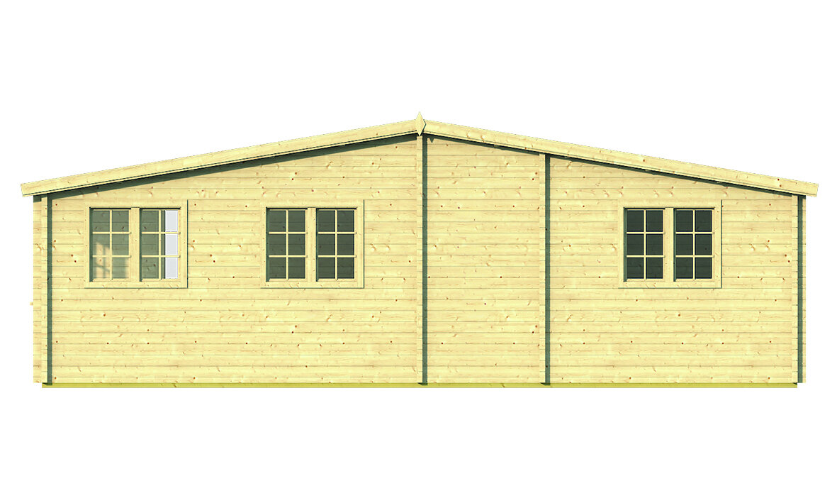 Blokhut Azores 941 x 848 x 317 cm - Prefab Houten Woning - Luxe Tuinhuis
