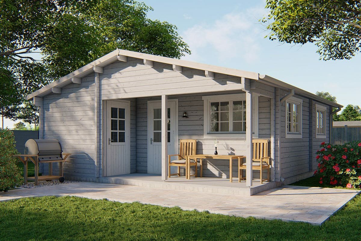 Blokhut Ardee 700 x 817 x 317 cm - Prefab Houten Woning - Luxe Tuinhuis