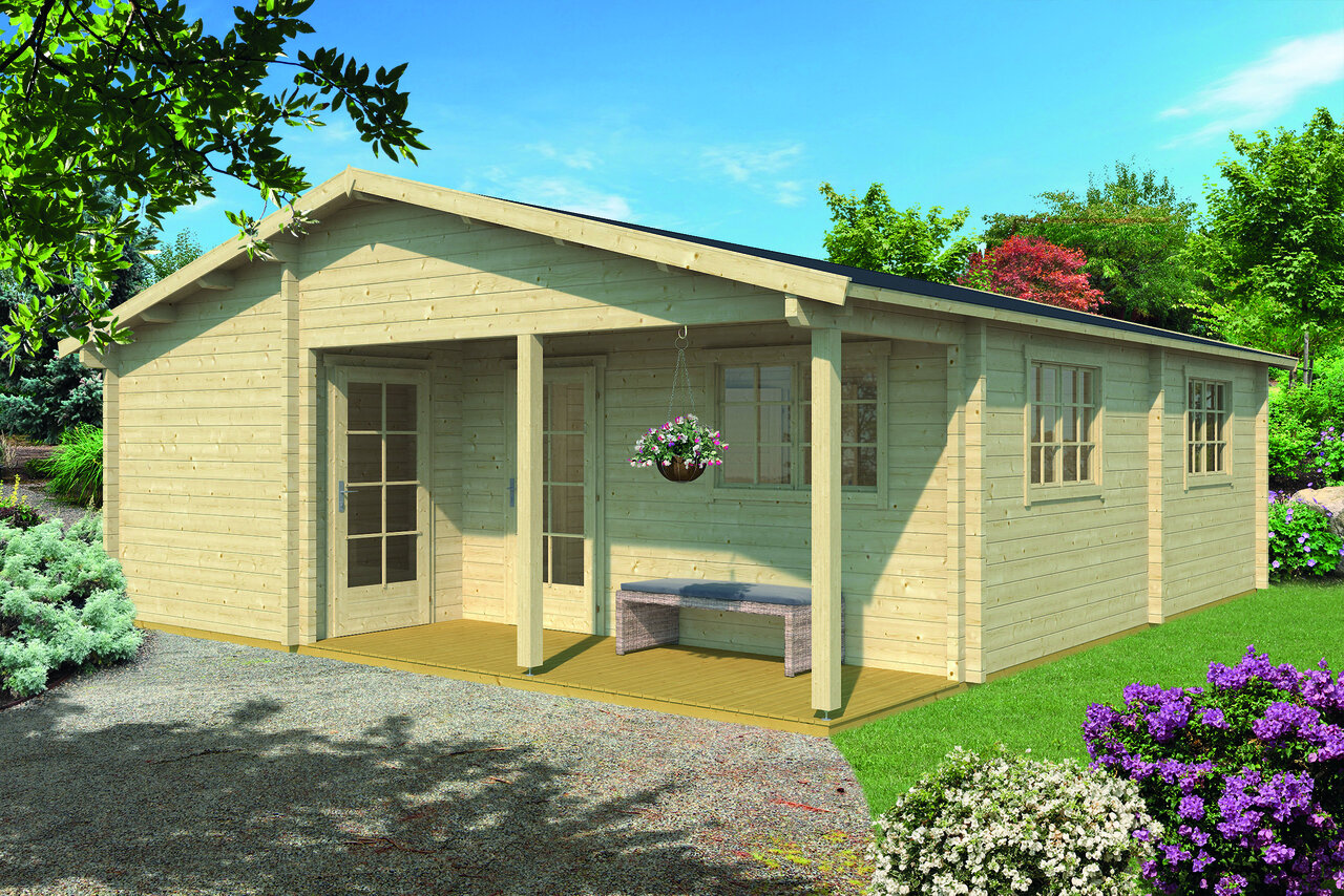 Blokhut Ardee 700 x 817 x 317 cm - Prefab Houten Woning - Luxe Tuinhuis