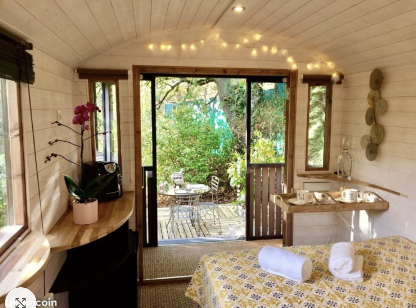 Pipowagen 600 x 237 cm met veranda - Zigeunerwagen Johnny 