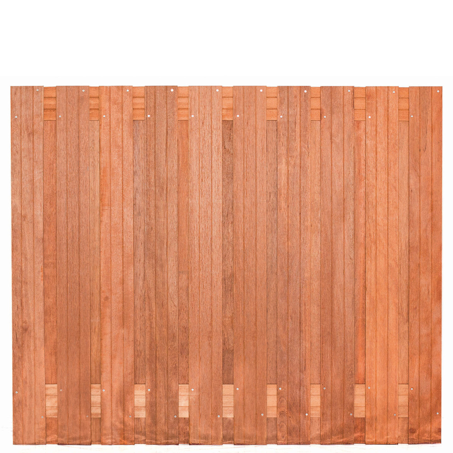 Tuinscherm hardhout kunstmatig gedroogd 21-planks (19 + 2) Dronten 180 x 150 cm