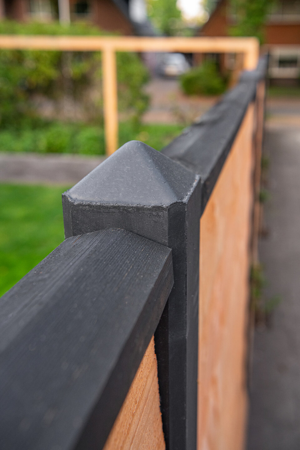 Afdekkap Zwart gespoten 3,6 x 8,5 x 180 cm, piramide