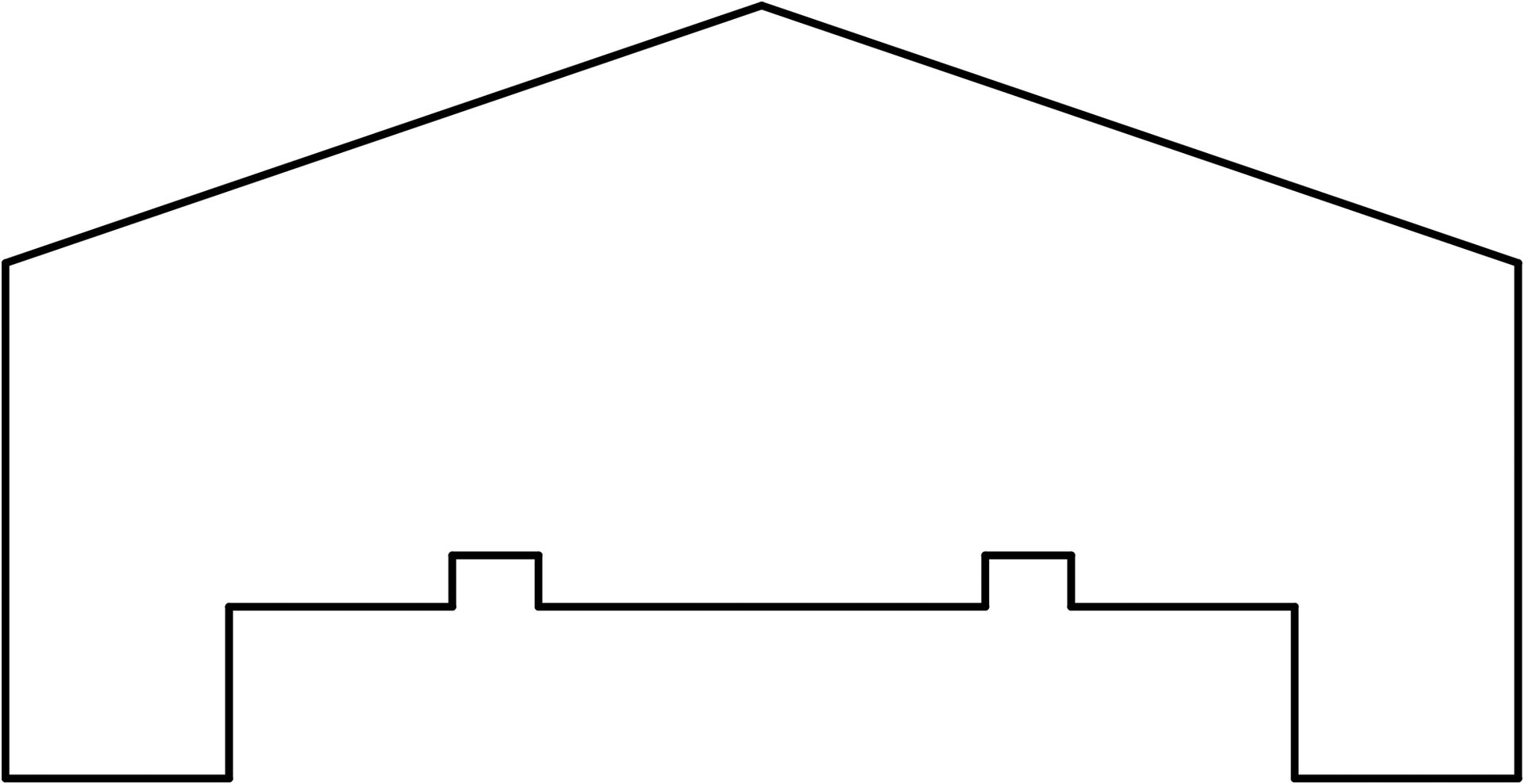 Afdekkap Zwart gespoten 3,6 x 8,5 x 180 cm, piramide