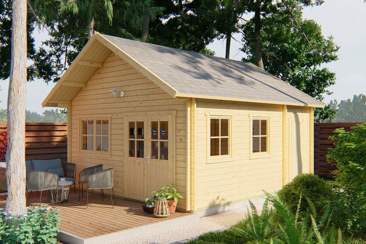 Blokhut Berlin 490 x 530 x 344 cm - Tuinhuis