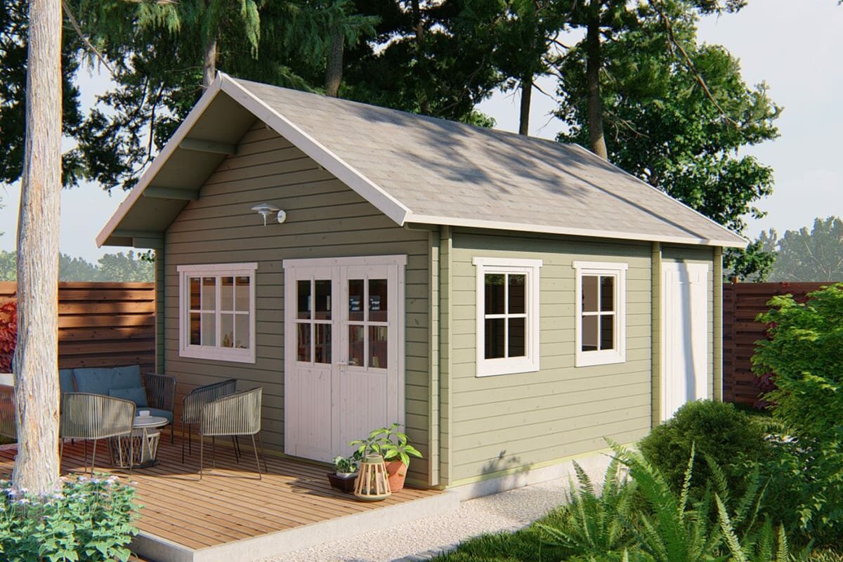 Blokhut Berlin 490 x 530 x 344 cm - Tuinhuis