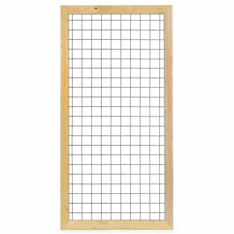 Gaaselement vuurverzinkt 90 x 180 cm met Grenen groen ge&iuml;mpregneerd kader 4,5 x 7,0  cm