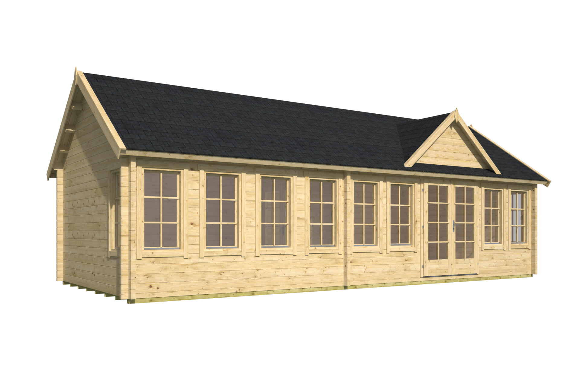 Blokhut Big Lauren 930 x 400 x 351 cm Wanddikte 70 mm - Tuinhuis