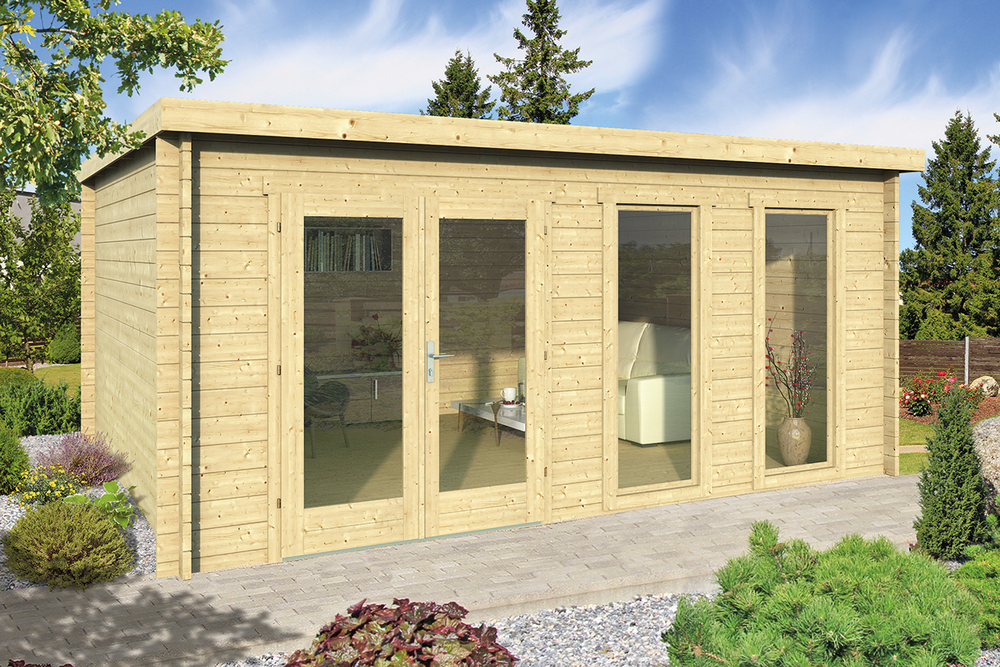 Blokhut Annabel 500 x 400 x 223 cm Tuindeco Wanddikte 40 mm - Luxe Tuinhuis