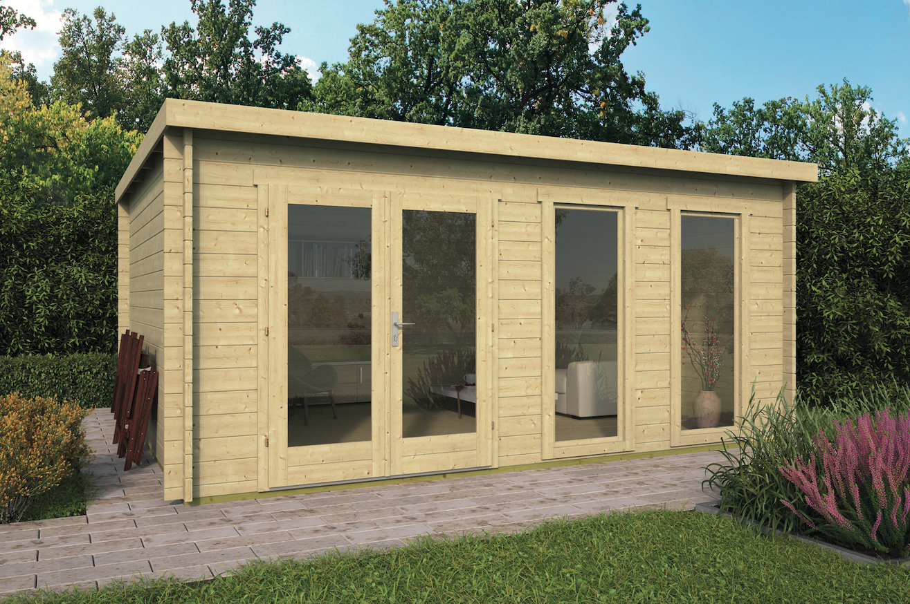 Blokhut Annabel 500 x 400 x 223 cm Tuindeco Wanddikte 40 mm - Luxe Tuinhuis