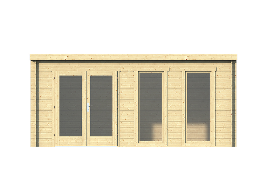 Blokhut Annabel 500 x 400 x 223 cm Tuindeco Wanddikte 40 mm - Luxe Tuinhuis