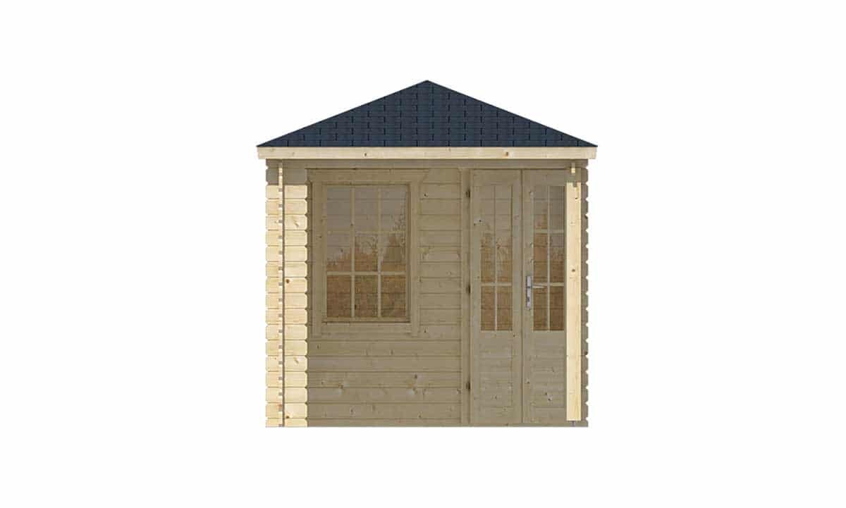 Blokhut Niklas met overkapping 575 x 250 x 259 cm - Tuinhuis