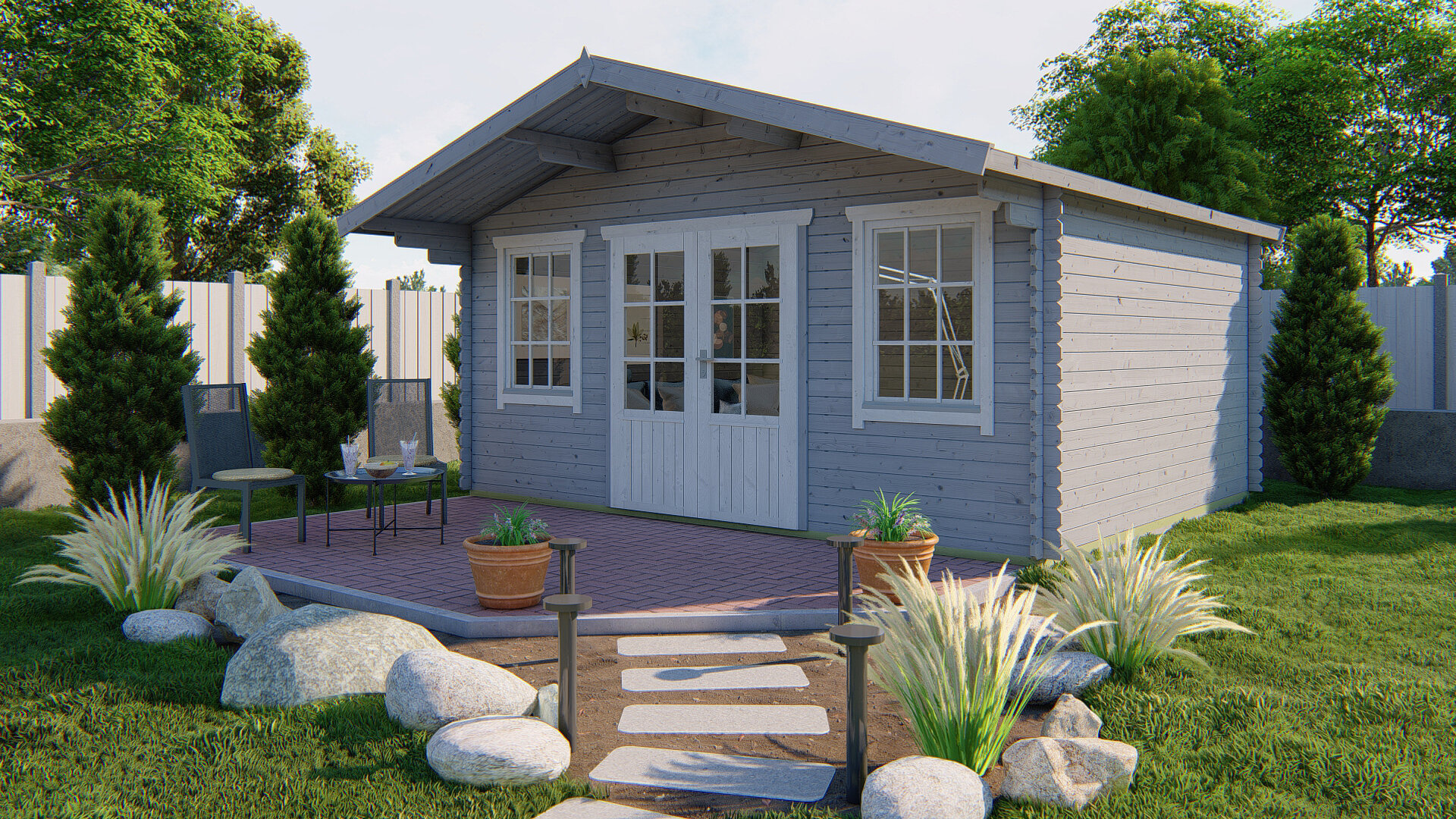 Blokhut Viggo 500x400+100cm - Tuinhuis