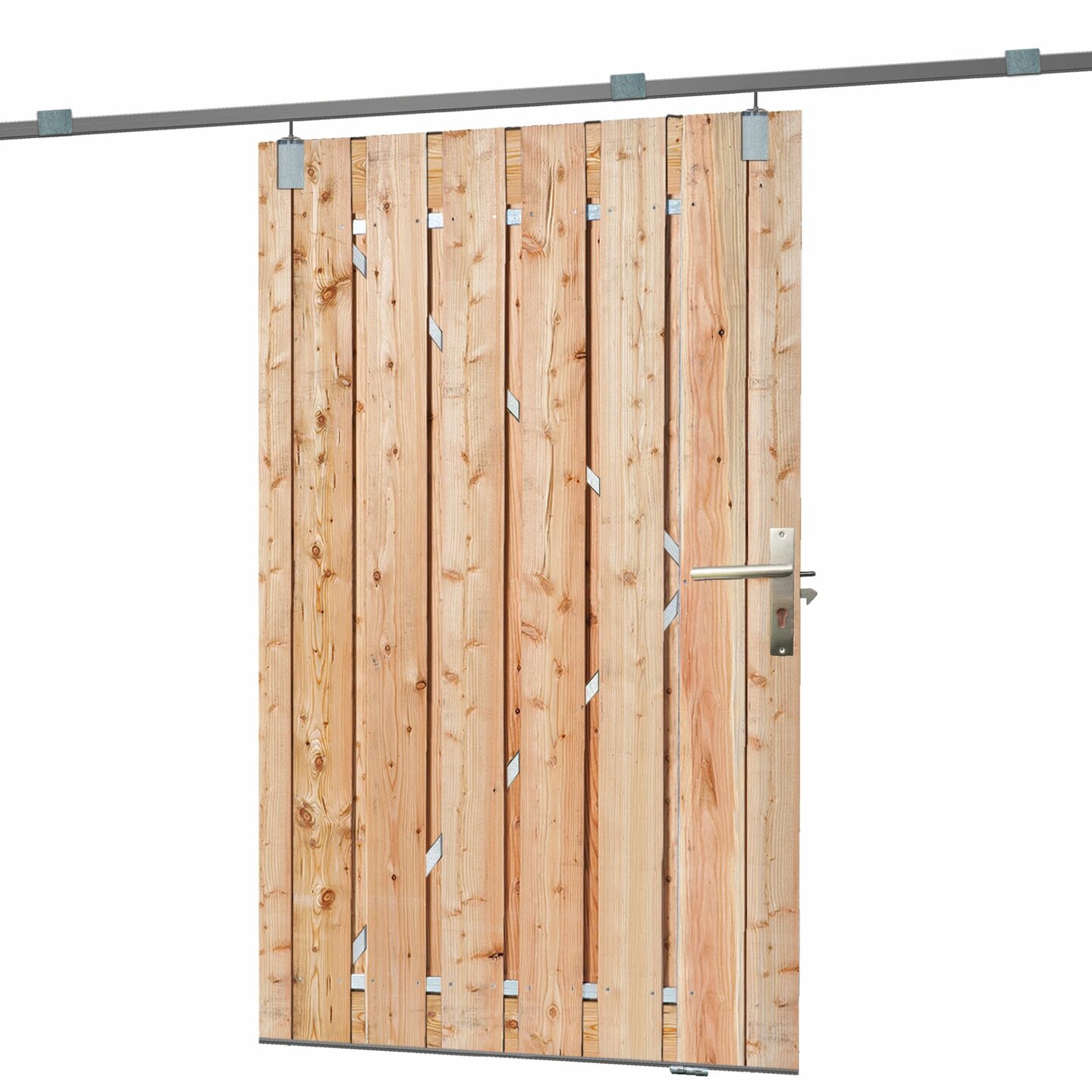 Tuinpoort schuifsysteem Douglas 130 x 195 cm
