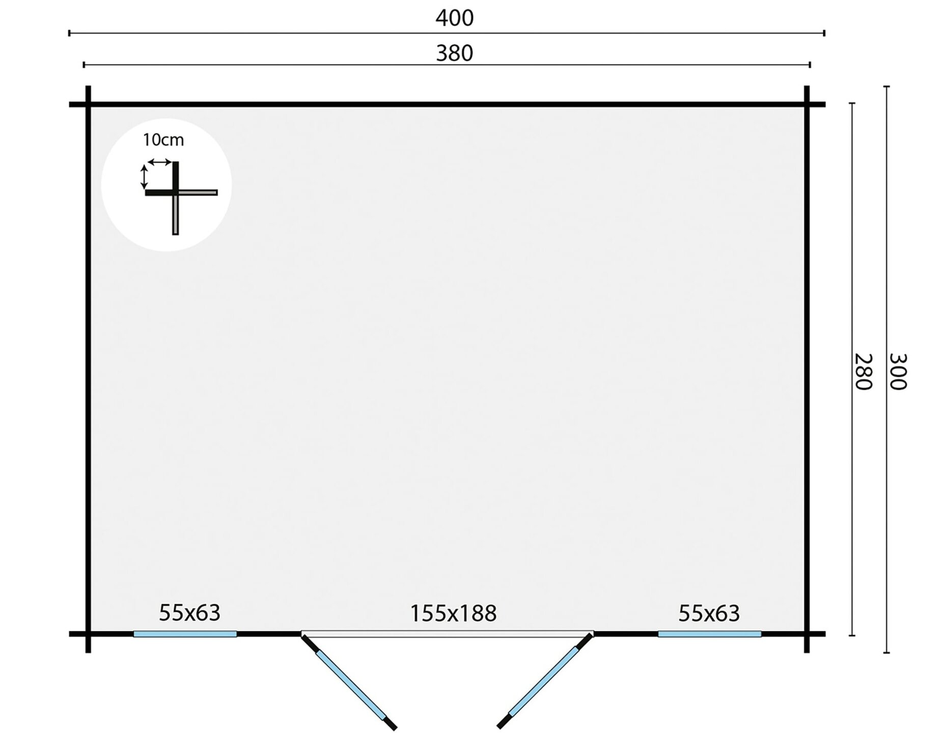 Blokhut Juha 400 x 300