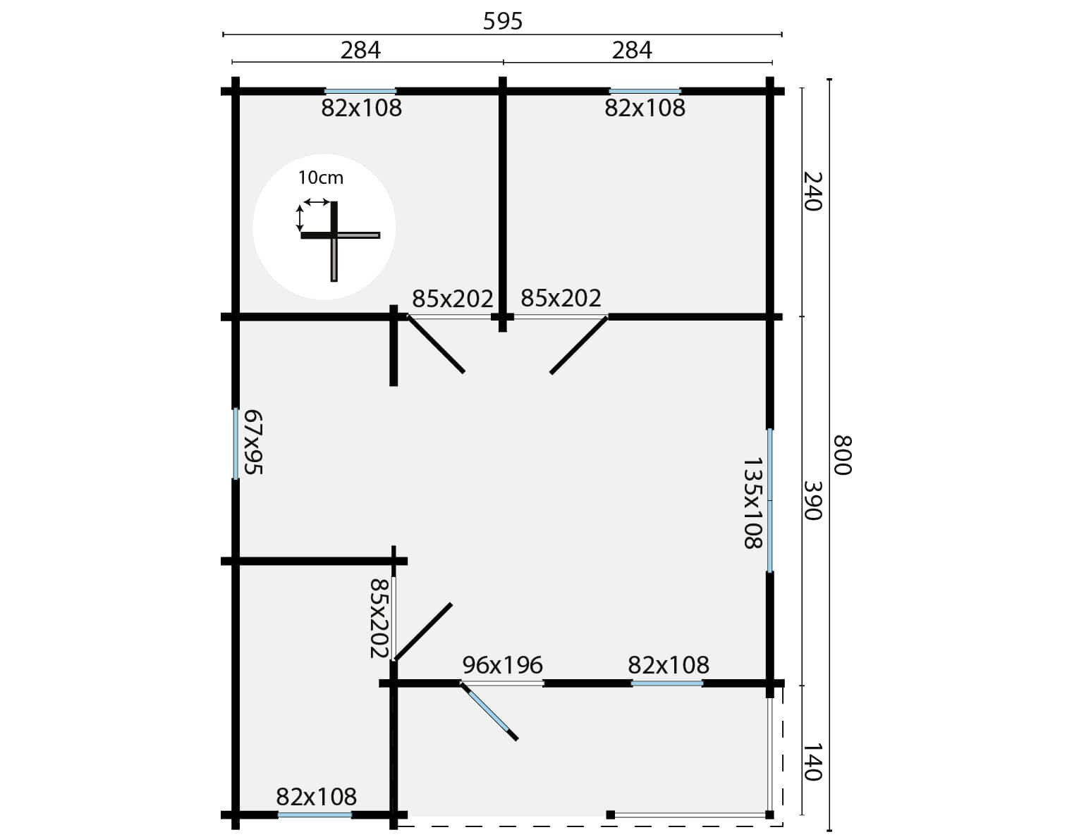 Blokhut Kay 595 x 800 