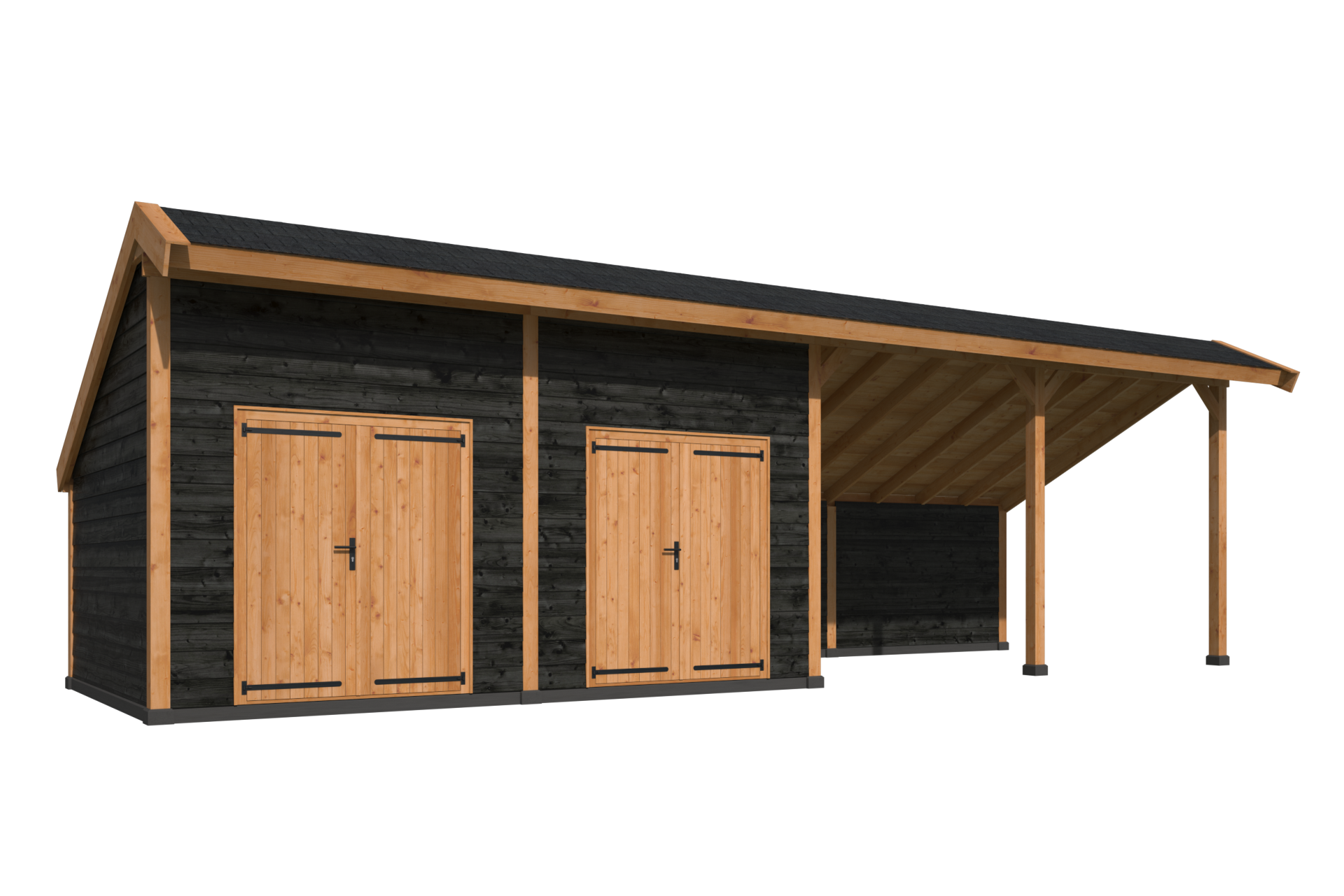 Kapschuur Malmo, type 3 - 1079 x 414 cm - Zwart gespoten