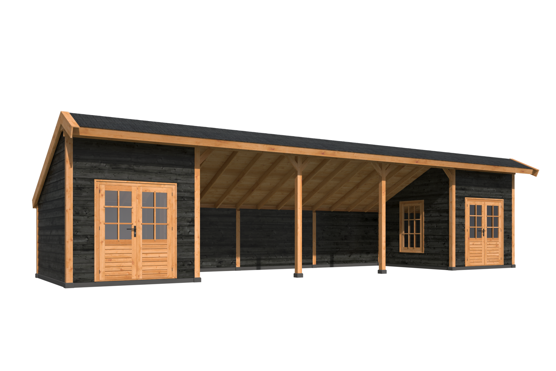 Kapschuur Malmo, type 4 - 1345 x 414 cm - Zwart gespoten