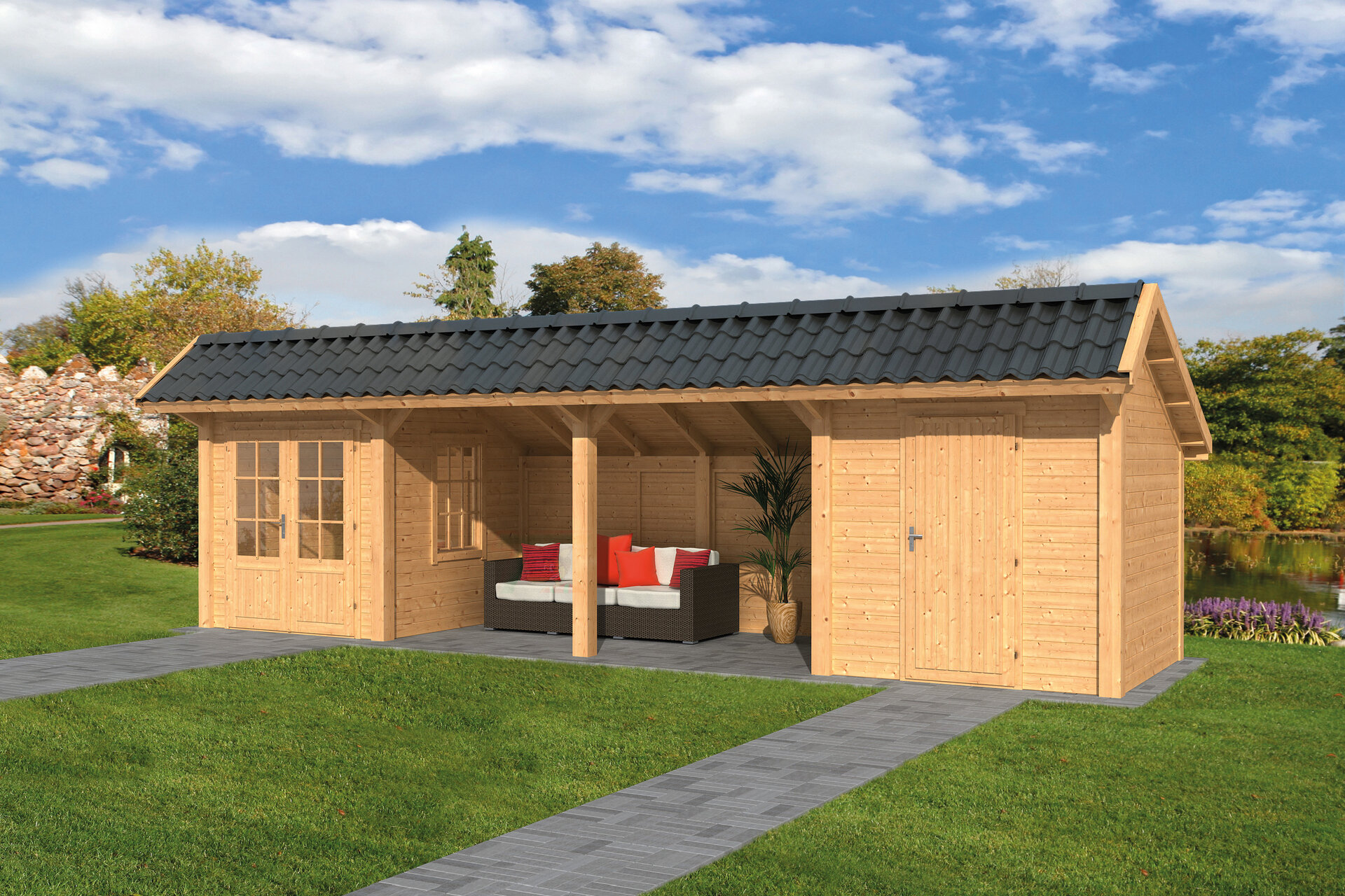 Kapschuur Bergen L, type 12 - 880 x 318 cm - Blank Douglas