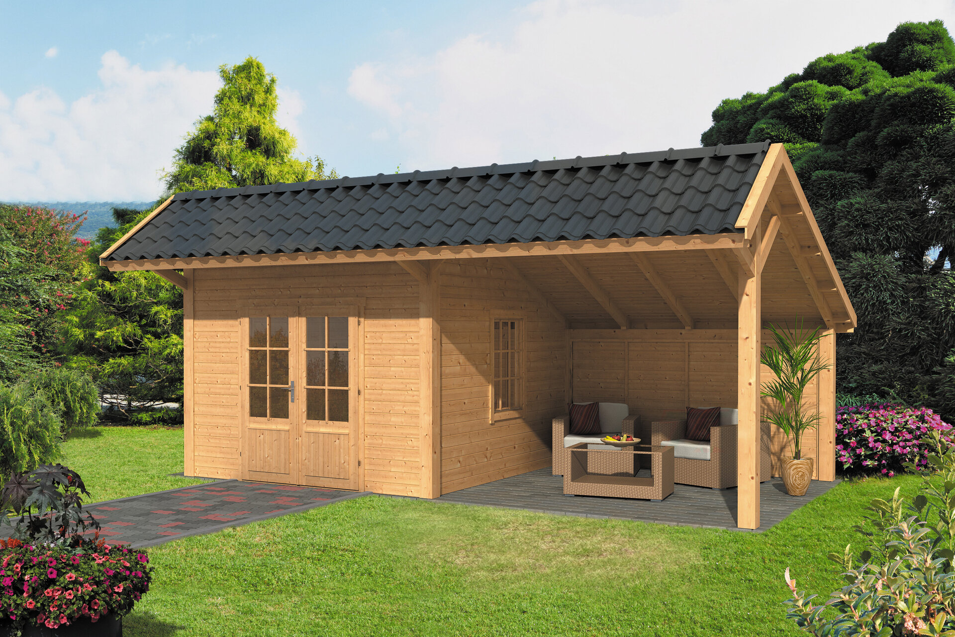 Kapschuur Bergen XL, type 3 - 675 x 418 cm - Blank Douglas