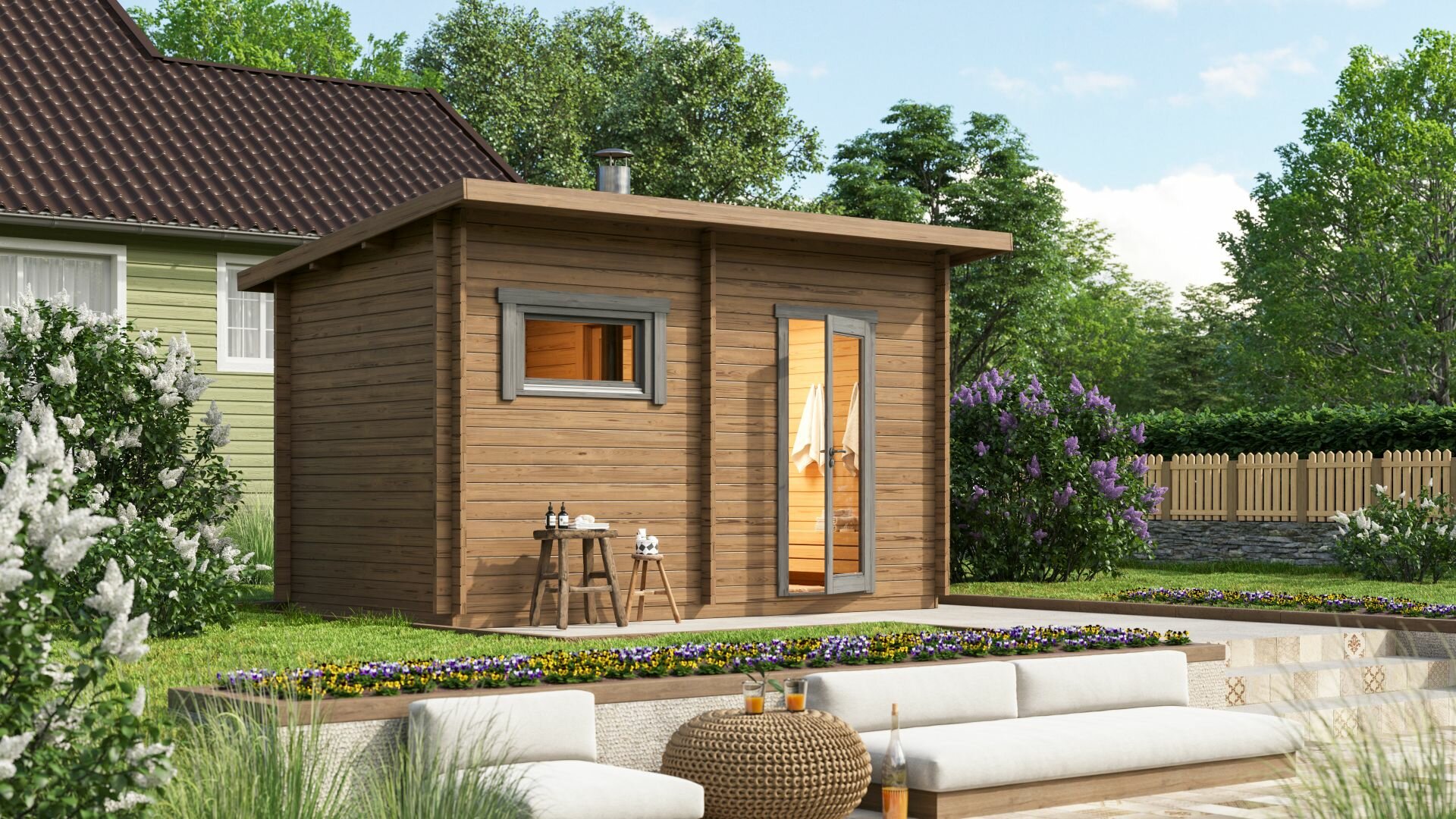 Saunahuis Jakobstad - 40 mm onbehandeld