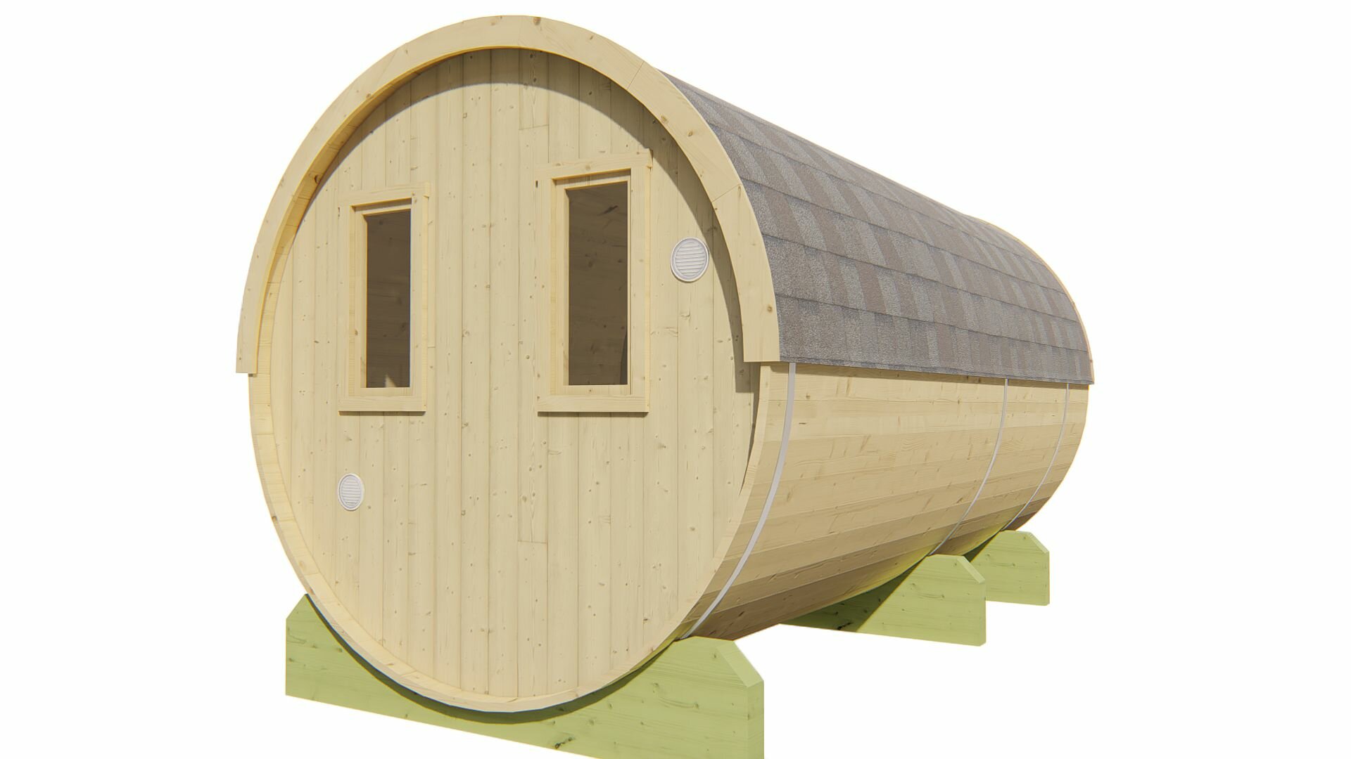 Barrelsauna vurenhout &Oslash;205 x 400 cm - Saunabarrel