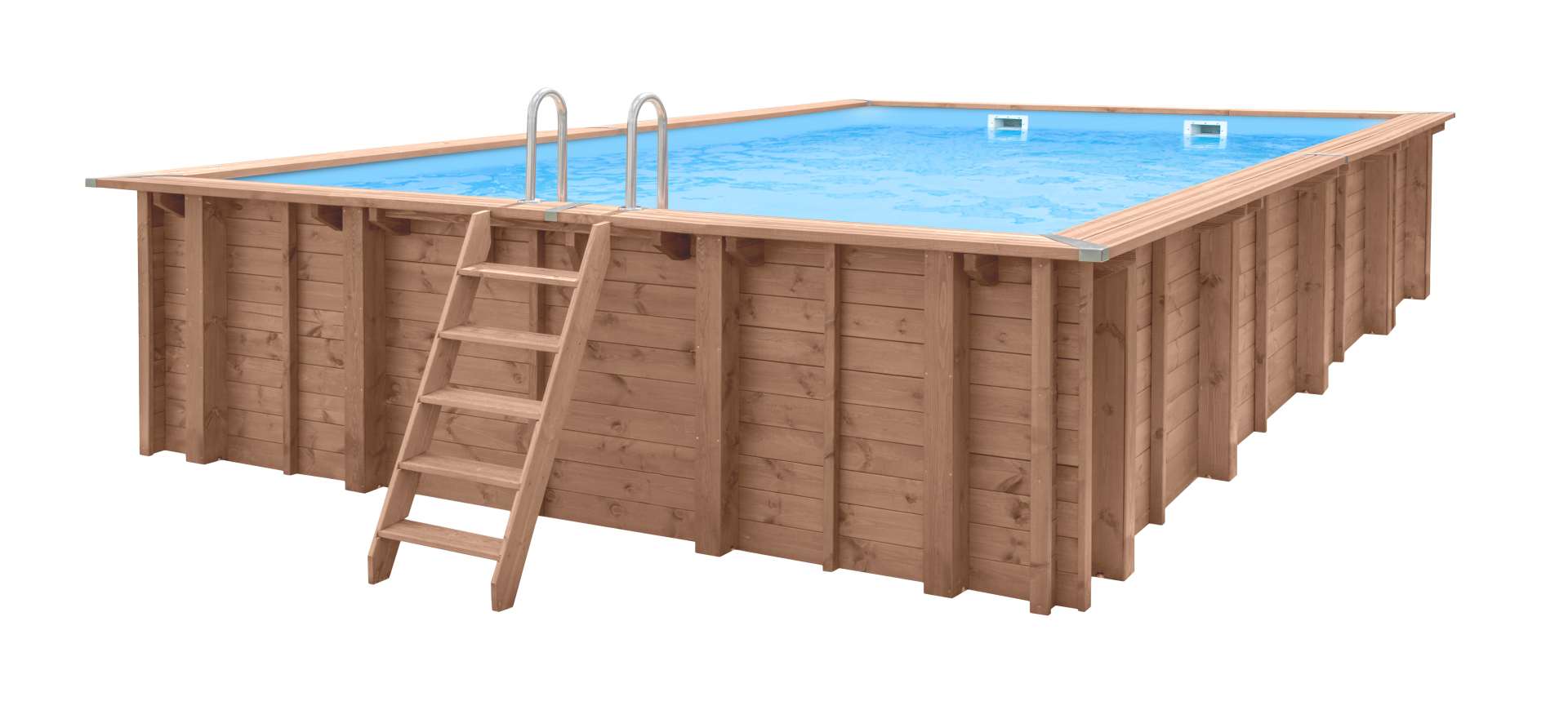 Luxe houten zwembad Playa Forti 834 x 492 x 138 cm