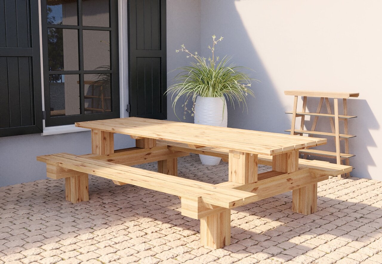 Picknicktafel Lariks Boss 250 x 180 cm geschaafd (8 personen)