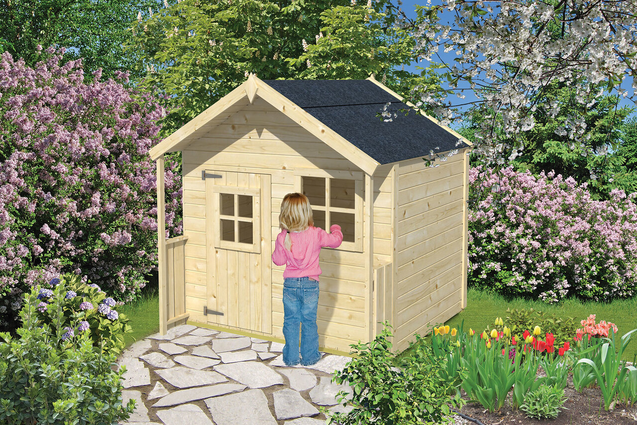 Speelhuisje Sneeuwwitje voor buiten - inclusief 6,5m&sup2; dakleer