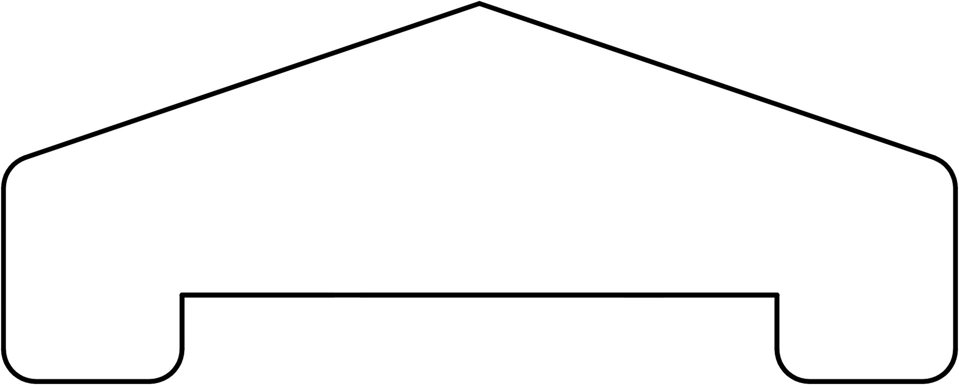 Afdekkap Red Class Wood 3,6 x 8,5 x 180 cm, piramide