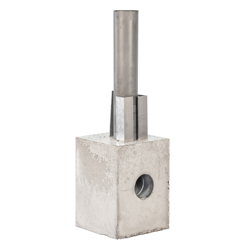 Betonpoer HWA wit/grijs 22 x 22 x 30 cm, met HWA &oslash;8x47cm