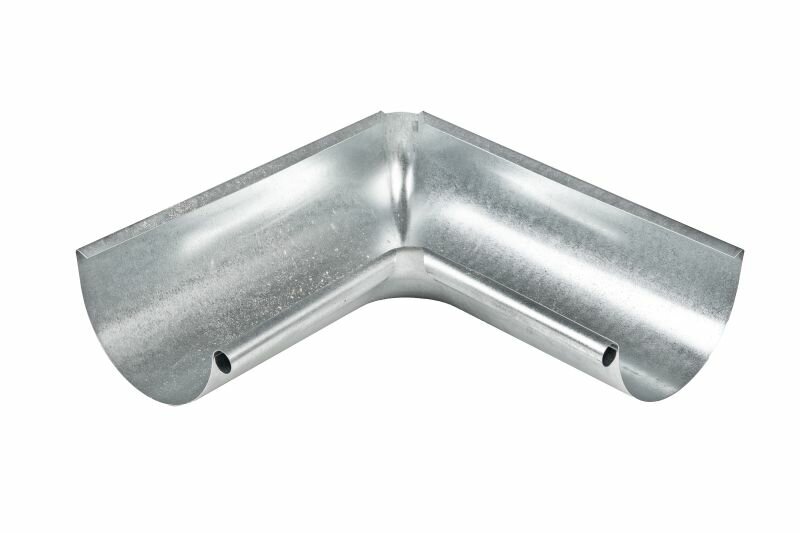 Dakgoot binnenhoek, verzinkt 125 mm, 90 graden