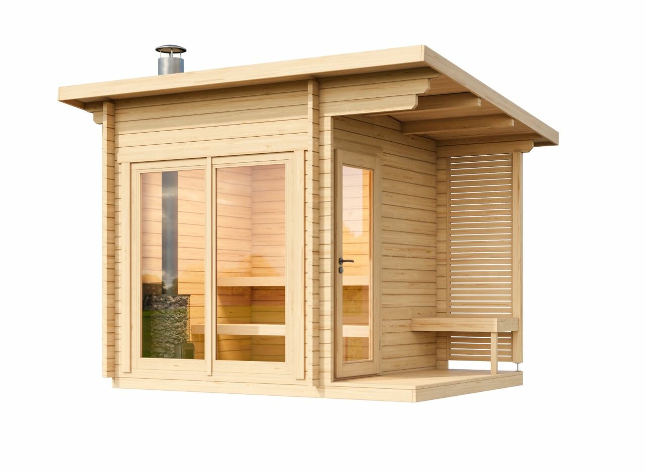 Saunahuis Tampere S - 40 mm onbehandeld